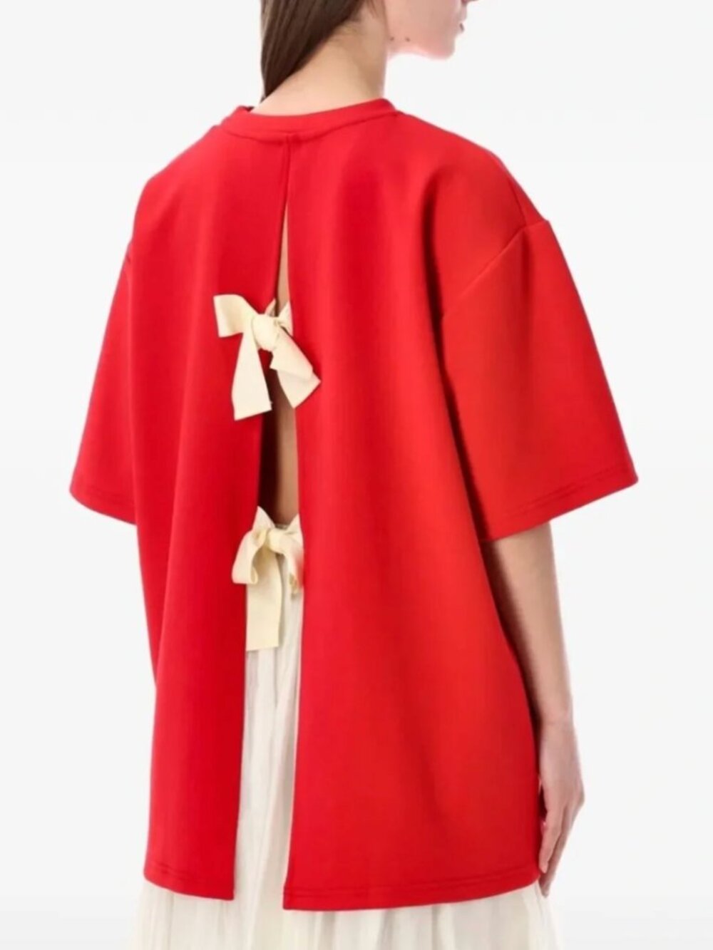 MARNI Red Textured Open Back Buckle Detail Size 44